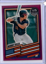 2026 Panini Stars & Stripes BOBBY VILLA purple Prizm /199 USA Baseball #49