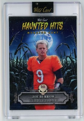 Joe Burrow 2/2 2025 Wild Card Haunted Hits Monster Hunt Blue Corn Field
