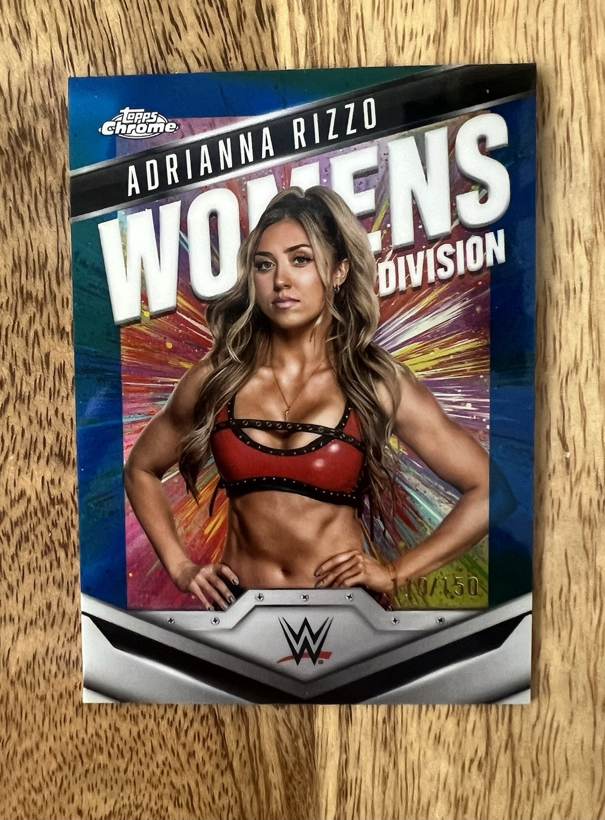 2025 Topps Chrome WWE - Women’s Division Blue Refractor  Adriana Rizzo #/150