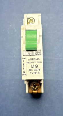 OTTERMILL 45 AMP TYP 3 M9 MCB SCHUTZSCHALTER SYSTEM T T245 45A