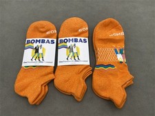 3 Pairs Bombas Honeycomb Orange Women's Everyday Ankle Socks Size M Original tag