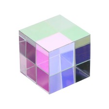 Cube Prism, 40mm K9 Crystal Prism Optical Glass X-Cube Glass Figurine