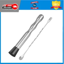 Muddler for Cocktails Bar Spoon - Vaincre 2PCS 9 and 10”