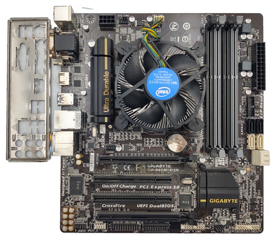 Gigabyte GA-B85M-D3H Intel LGA1150 M-ATX Motherboard w/ i7-4790K CPU + I/O SHIEL