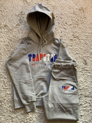 Trapstar London Grey Hoodie & Joggers Tracksuit Set Size XL W New Without Tags