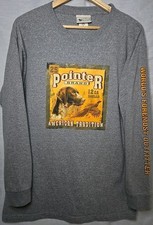 Pointer Brand Outfitter Green Recycled Long Sleeve, USA Made, Sz Lg, Gray, 91933