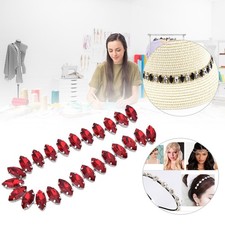 1 Yard (90cm) Crystal Glass Sew On Rhinestone Chain DIY Clothes De AM9