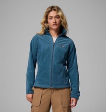 Columbia Women s Benton Springs Full Zip Fleece Jacket Everblue Choose Size