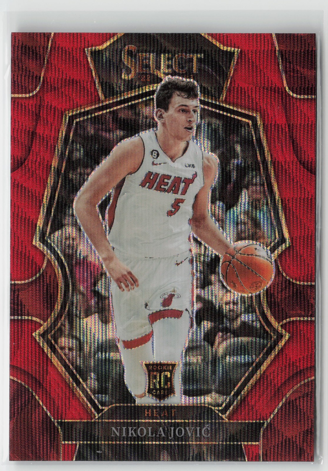 2022-23 Panini Select #170 Nikola Jovic Red Wave Prizms