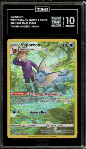 Vaporeon graded TAG 10 for sale on eBay