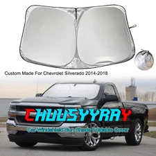Foldable Windshield Shade for Chevy Silverado UV Protection Heat Shield Sunblock