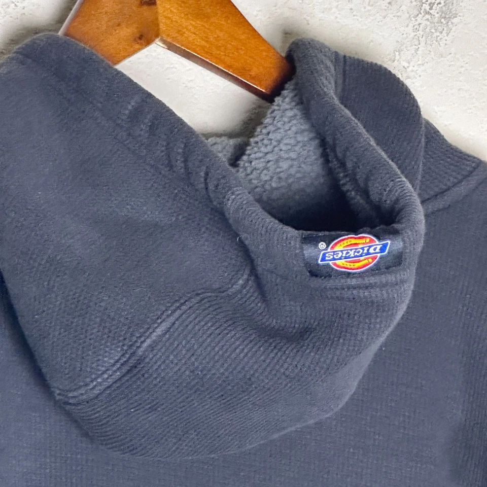 Dickies Waffle Negro Pana Patinador Punk Gris Oscuro Sherpa Forrado Sudadera con Capucha Hombres XL Foto 3 de 4