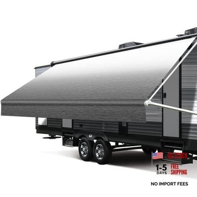 RV Awning Fabric Replacement, 18.5oz Heavy-Duty Weatherproof Vinyl Camper