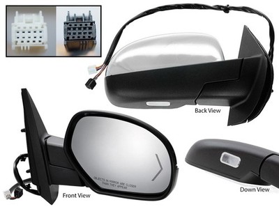 Mirror for 2009-14 Silverdo Sierra Power Folding Puddle Arrow Signal Right Side