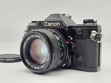 N.MINT Canon AE-1 Black Film Camera  New FD 50mm F1.4 From Japan