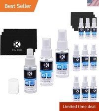 Essential Lens Screen Cleaning Kit - 3 Cleaning Sprays Microfiber Cloth Set