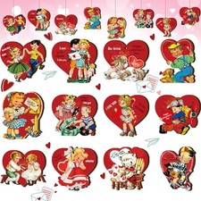 36 Pcs Valentines Ornaments for Tree Vintage Valentine's Day Tree Heart