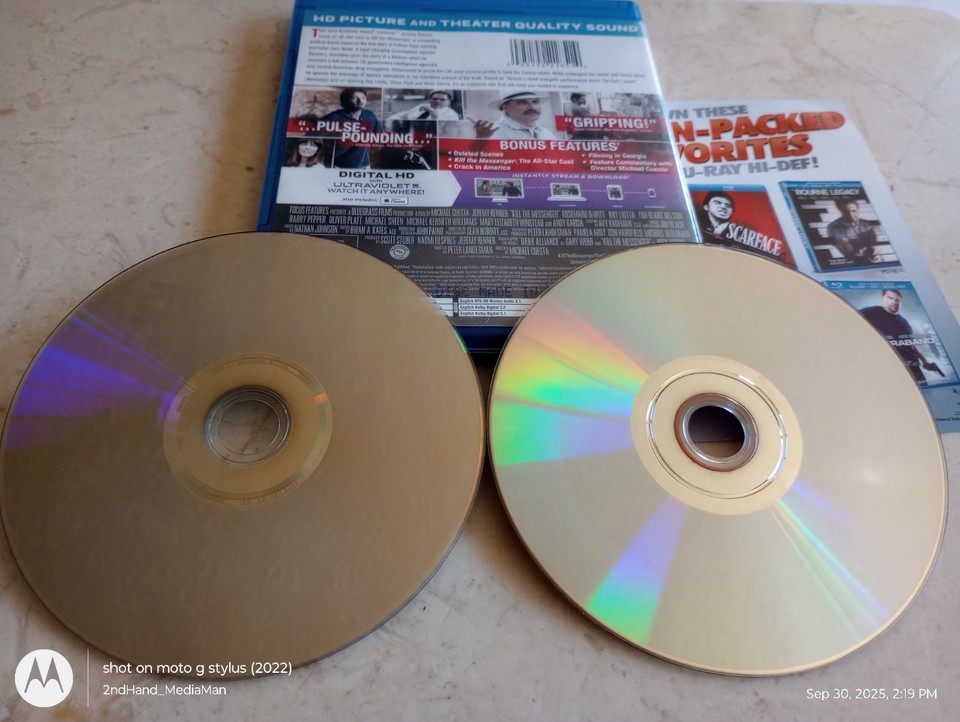 KILL THE MESSENGER 2 DISC BLU RAY + DVD SET JEREMY RENNER W/INSERT | eBay
