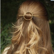 Dreamyn Round Hair Clips Hollow Circle Hair Barrettes Fashion Geometric Hairpins