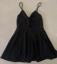 Windsor ~ Women’s Little Black Dress Romper ~ Front Cutout ~ Size Medium