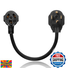 1.8FT 3 Prong to 4 Prong Dryer Adapter NEMA 14-30P Male to 10-30R Female 30A 250