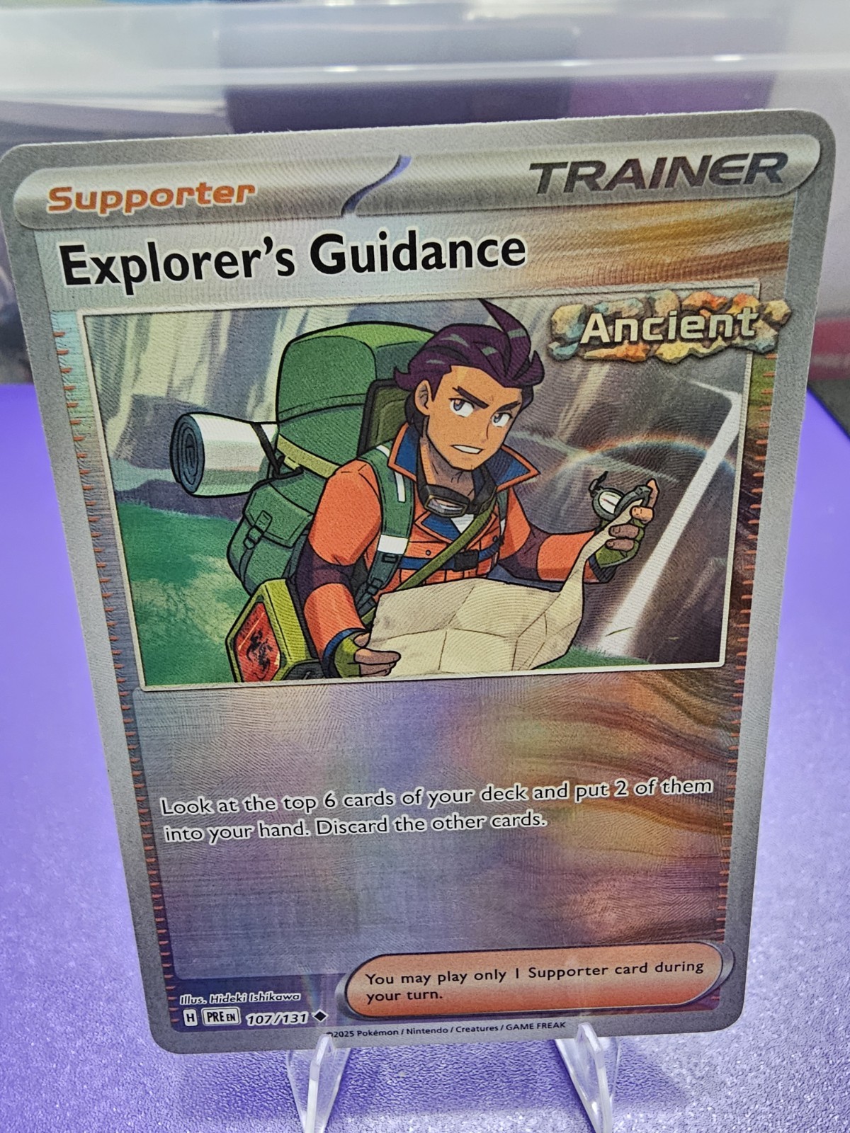Explorer's Guidance 107/131 Pokeball Reverse Holo Prismatic Evolutions NM