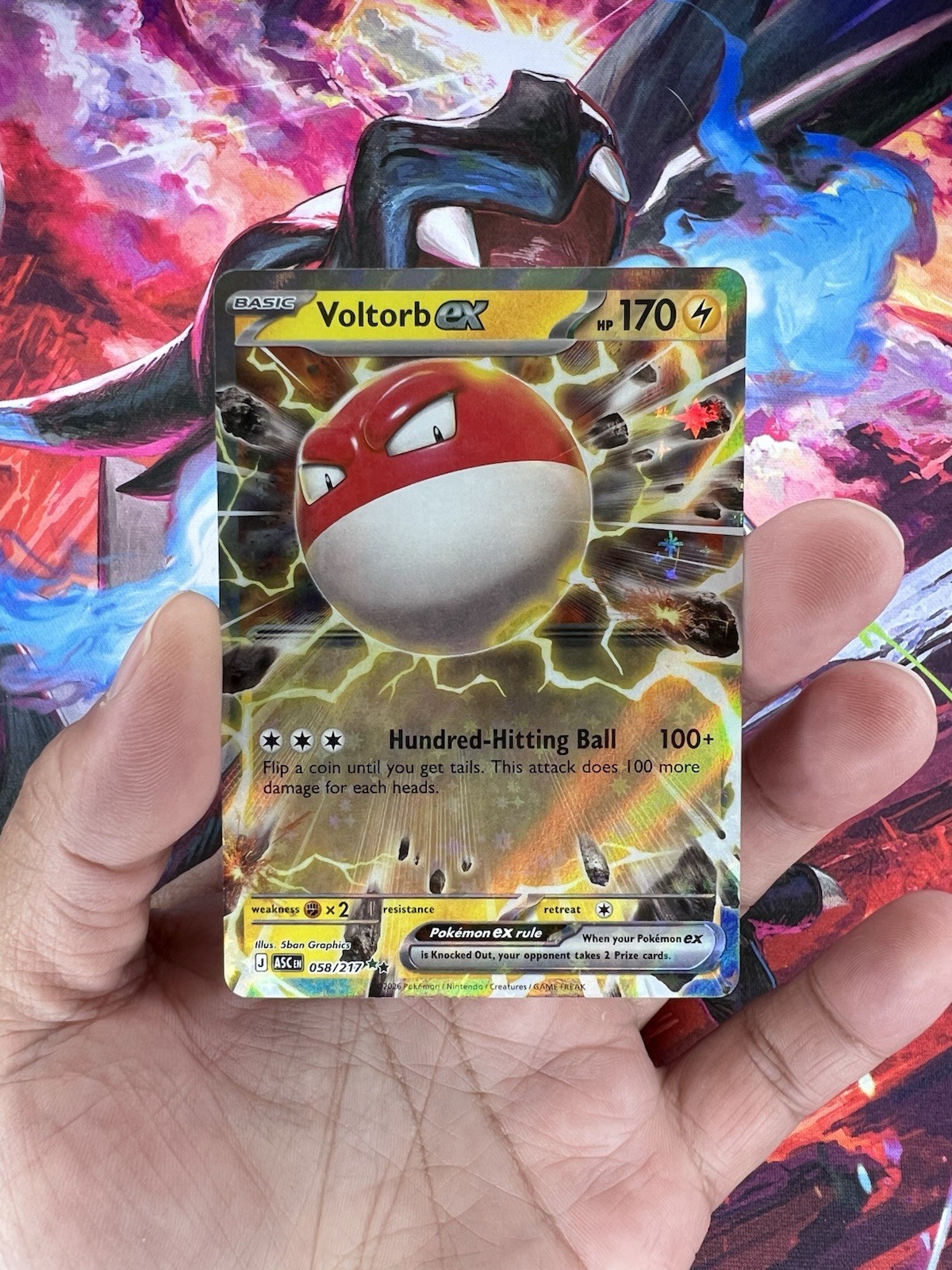 Voltorb ex - 058/217 - ME: Ascended Heroes (ASC) - NM Holofoil