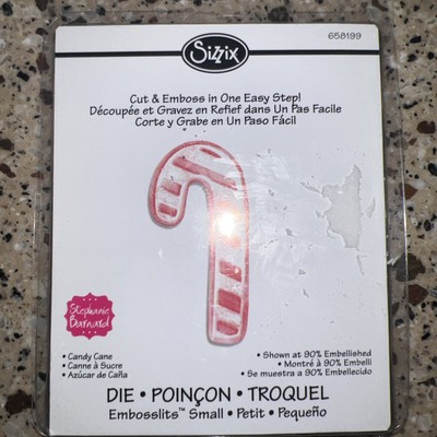 Sizzix Die Small Candy Cane Die Cut / Emboss Design By Stephanie Barnard 658199