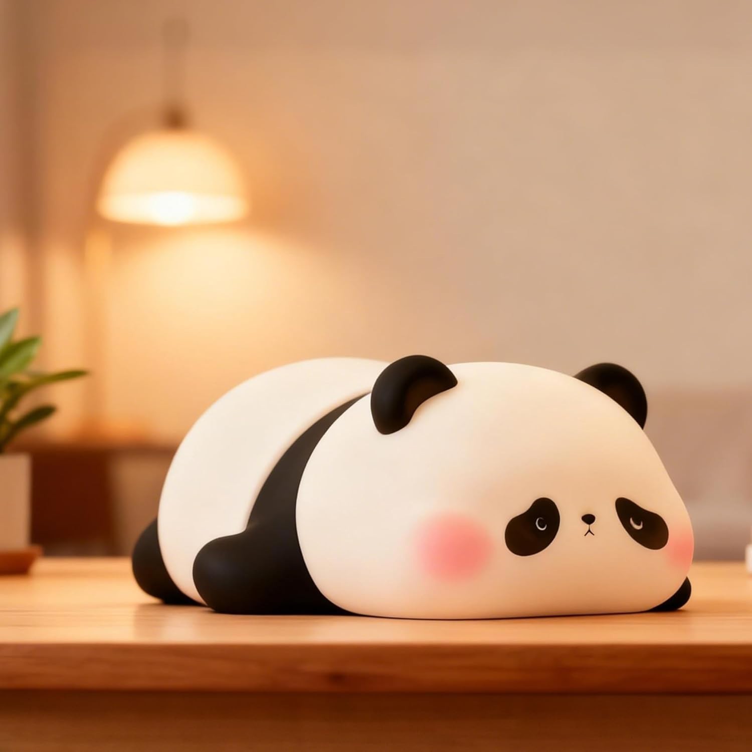 Luce Notturna LED Panda USB: Batteria 1200mAh e Silicone BPA-Free - 1