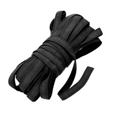 12 Yards Corset Boning Casing, 1/2" Nylon Plush Boning for Sewing, Black