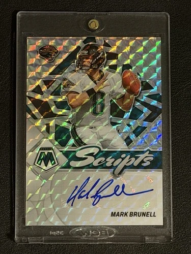 2022 Panini Mosaic Scripts Silver Prizm Auto Mark Brunell #S-MB