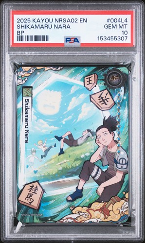 2025 KAYOU NARUTO SMRITI COLLECTIBLE CARD NRSA02 #004L4 SHIKAMARU NARA PSA 10