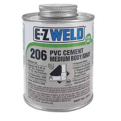 E-Z Weld 206 Industrial Grade Medium Body/Gray, 16 Fluid Ounce