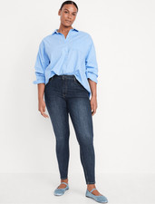 NWT OLD NAVY Women  s Blue Jeans 18 High Waisted Rockstar Super Skinny Slimming