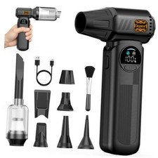 B50 Compressed Air Duster Vacuum Cleaner, 150,000RPM Turbo Fan with Black
