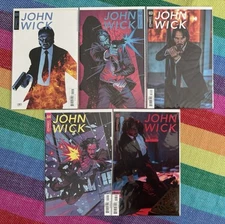 John Wick Comic Set LOT • 1 2 3 4 5 • Continental Hotel Assassins • Keanu Reeves