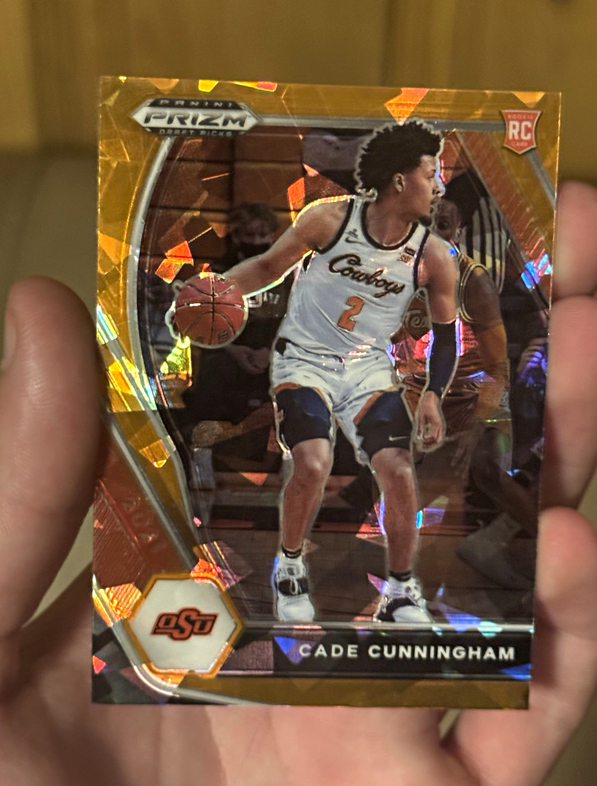 Panini 2021 Prizm Draft Picks orange ice Cade Cunningham Rookie #1