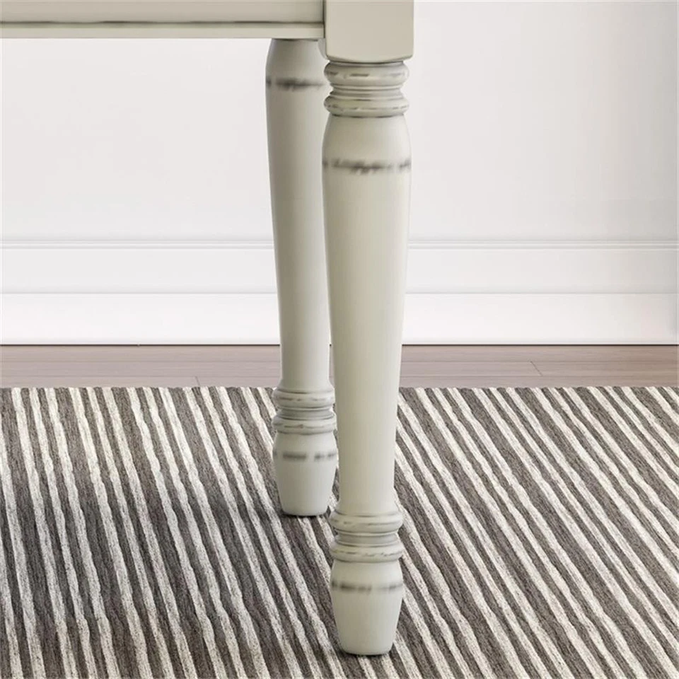 Homestyles Monarch Wood Dining Table in Off White - Image 4 of 4