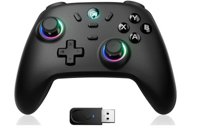 ECHTPower Wireless PC Gaming Controller - Hall Effect Joystick, 2.4G & Wired ...