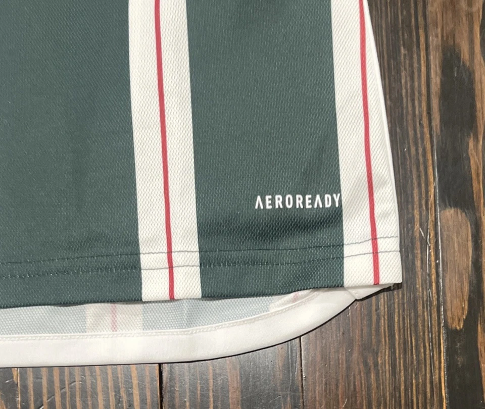 Camiseta de fútbol Adidas Manchester United para mujer pequeña verde poliéster NUEVA Foto 4 de 4