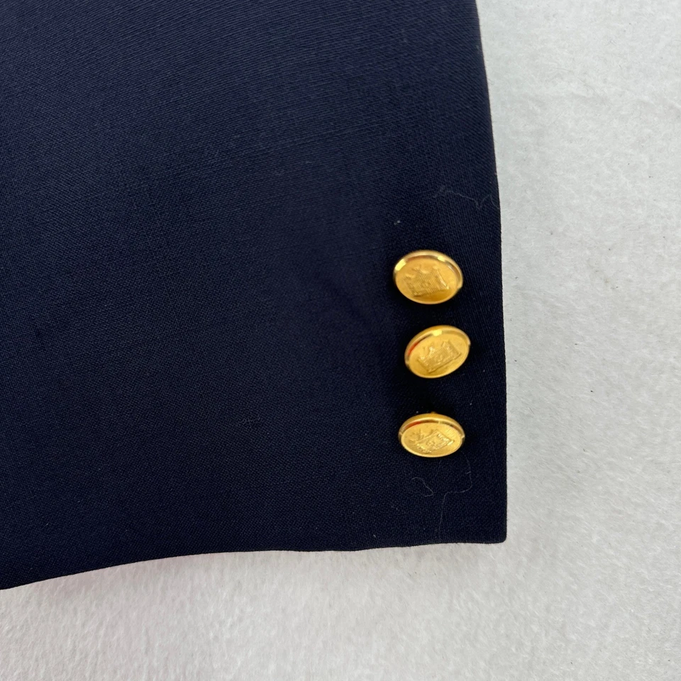 Brooks Brothers Brooksease темно-синий блейзер мужской 42R золото кнопки шерсти дизайнер - Изображение 4 из 4