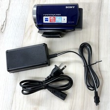 SONY Handycam DCR-SR68 Blue Handheld Digital VIDEO CAMERA w/ Cord Tested WORKS