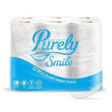 Blake & White Purely Smile 3 Ply Soft Toilet Rolls 12 Pack - Highly Absorbent To