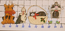 Cat Christmas Tree Ornaments Lot Of 4