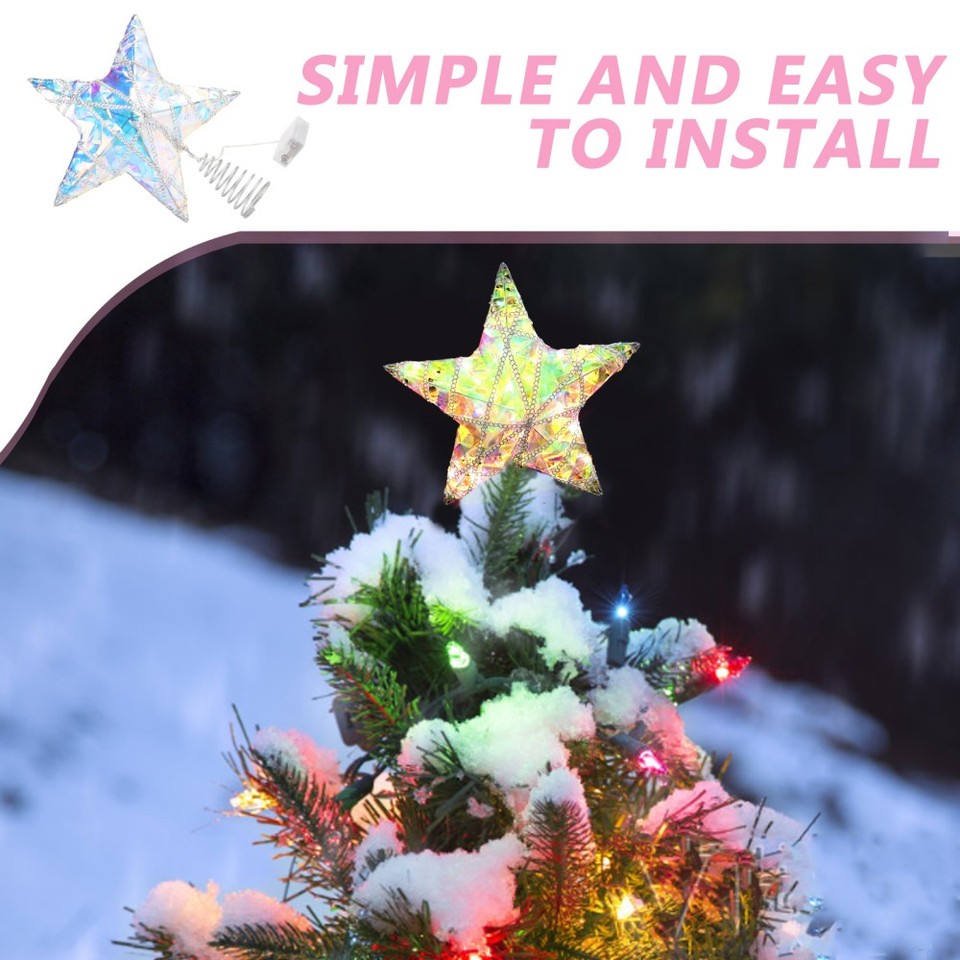 Weihnachtsbaum Stern Topper 15cm - Goldener Baumspitze Mit Glitzer Für Weihnachtsdekoration