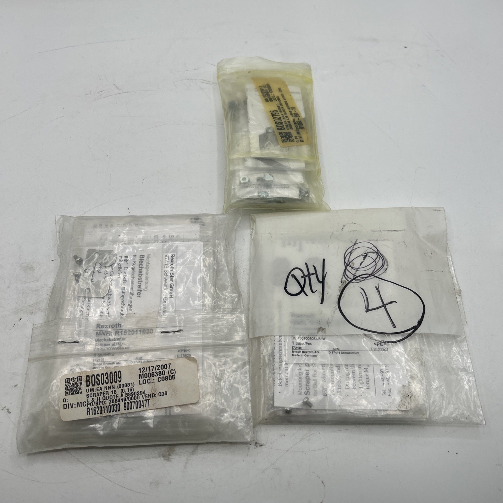 Set Of 22 R162011030 BOSCH REXROTH SCRAPER PLATE & R1664-994-10 See Pics