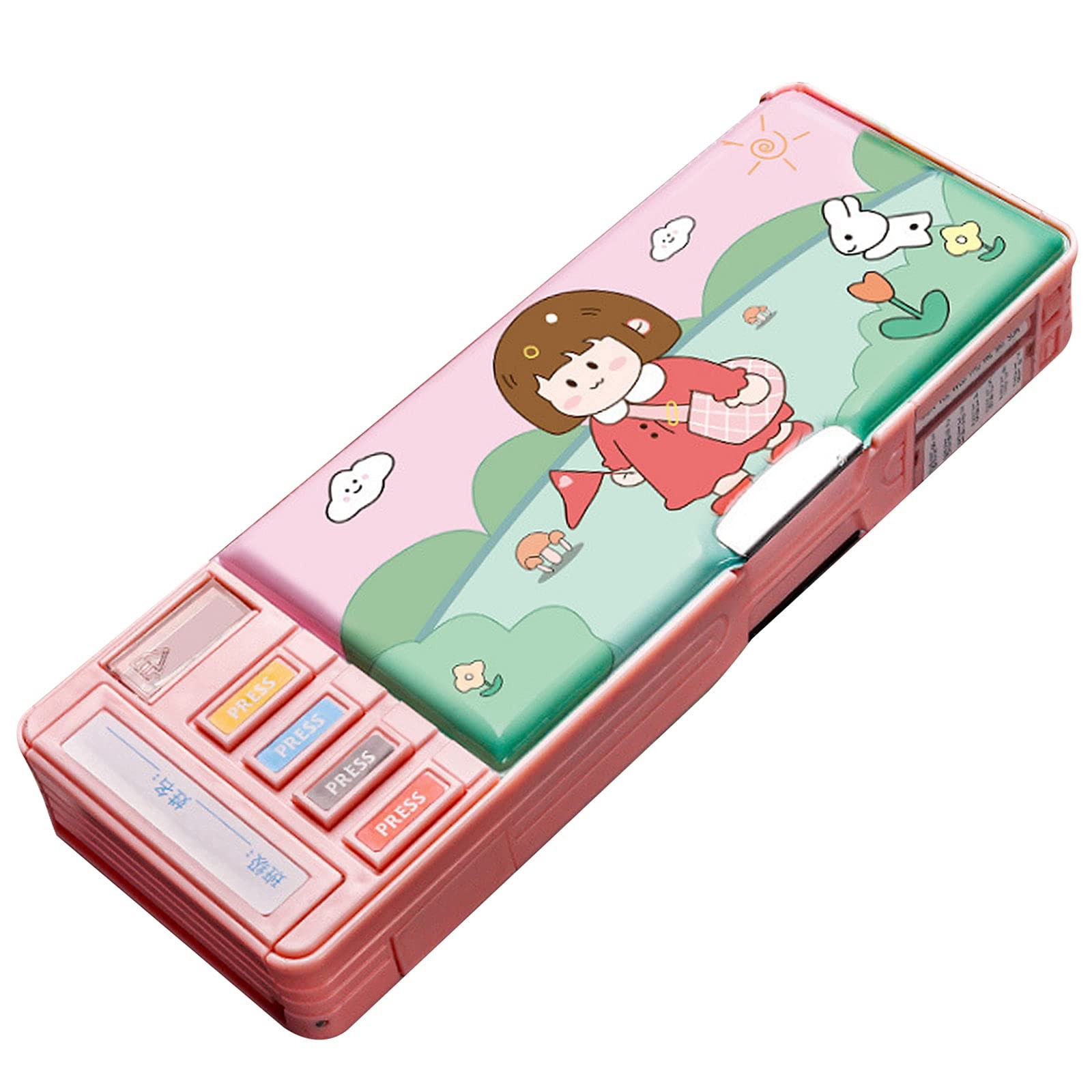 Case, Pencil Box With 2 Compartments For Students - Cart...