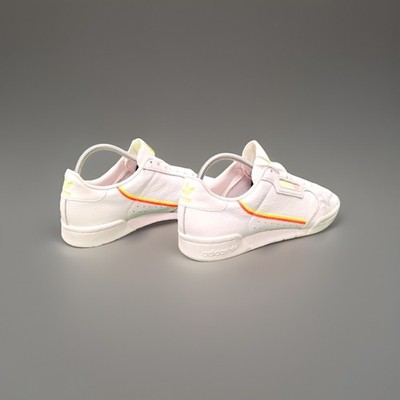Adidas Continental 80 Athletic Sneakers Kids 8 White Leather Waterproof 789002