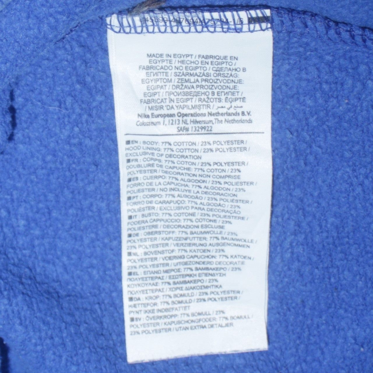Nike Blue Hoodie Mens L image 8