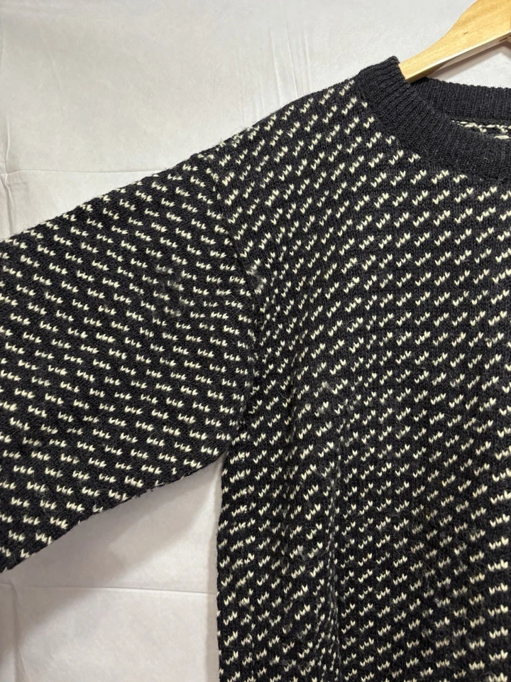 LL Bean Sweater Heavy Wool Rayon Blend Norway Men’s Knit Excellent Vintage - Image 4 of 4